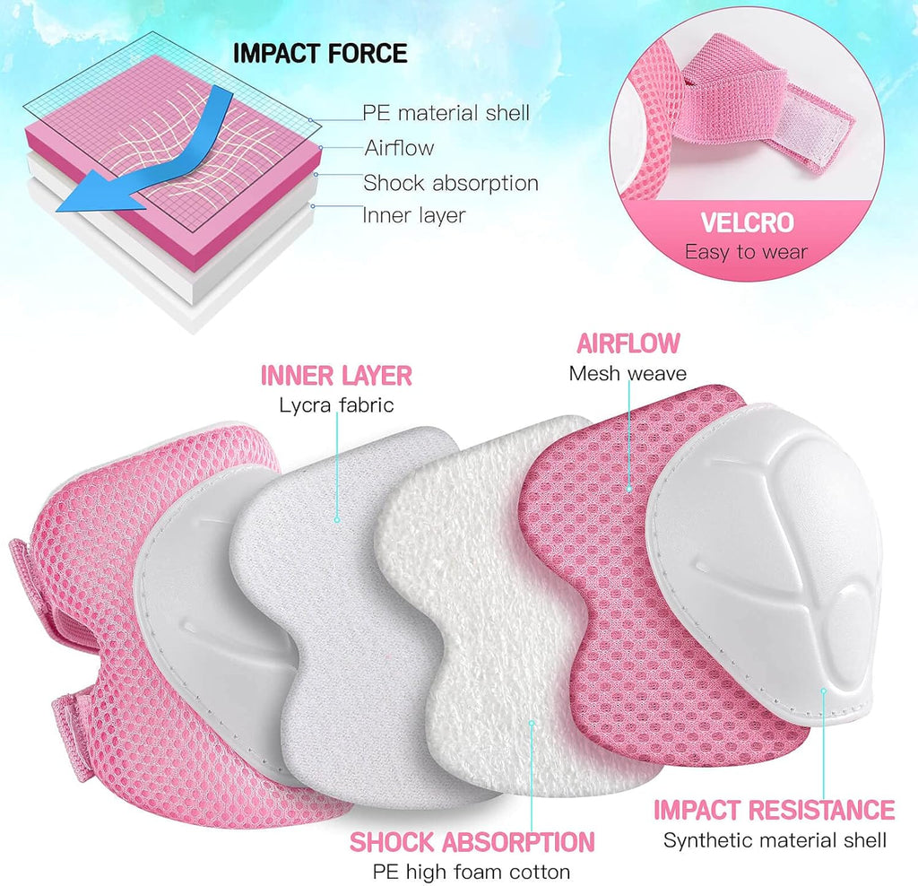 Adjustable Helmet Knee Pads Elbow Pads Wrist Guards Protective Gear Set O869485