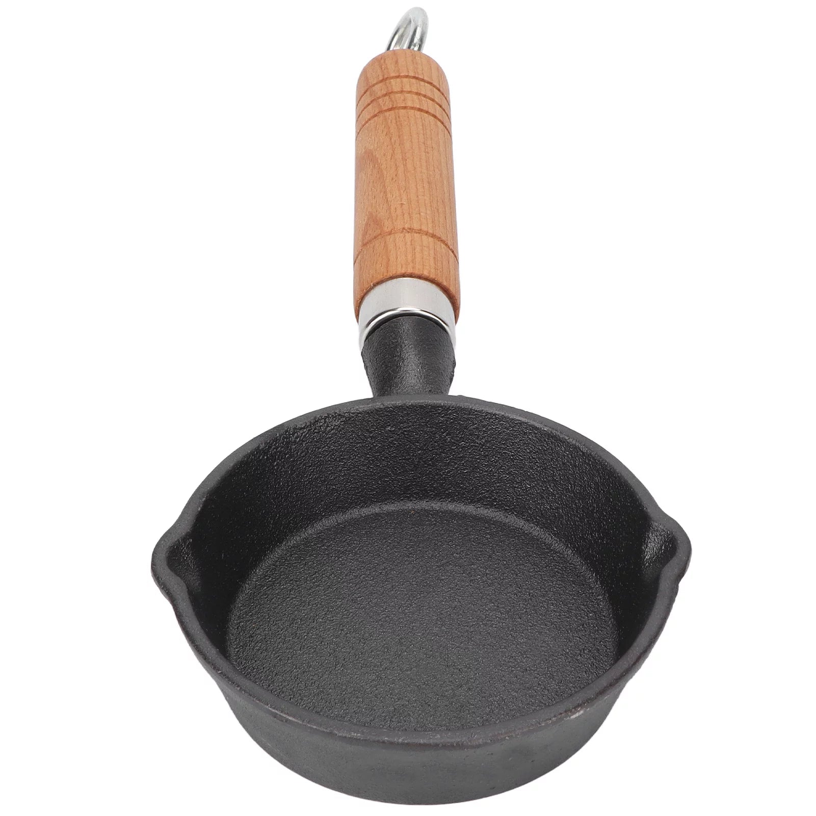 10CM Cast Iron Pan with Wood Handle N800