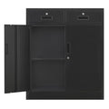 Black 36" Locking Steel Storage Cabinet with Adjustable Shelves D87682