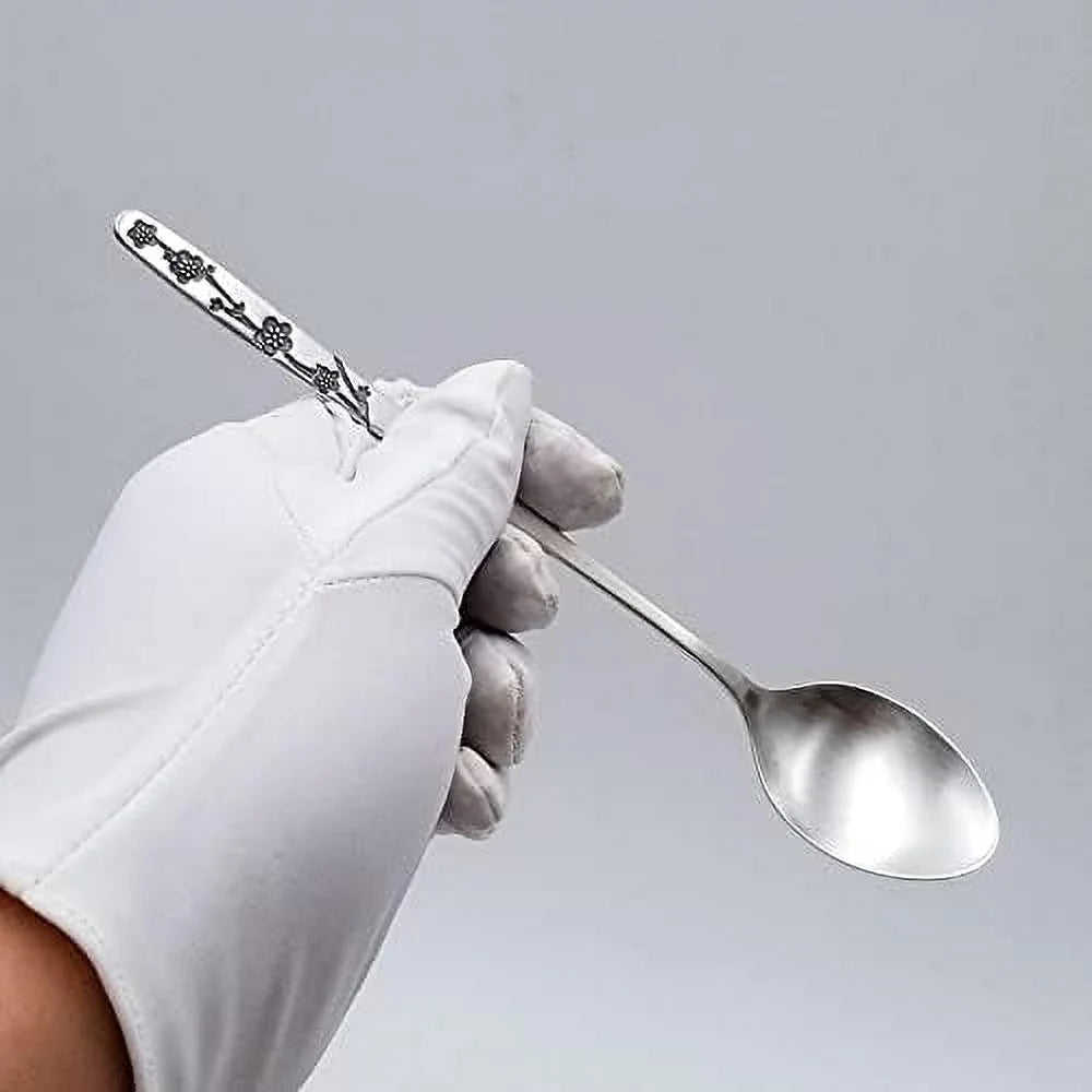 Sterling Silver Rice Spoon Dessert Spoon Stirring Spoon Tableware A148117