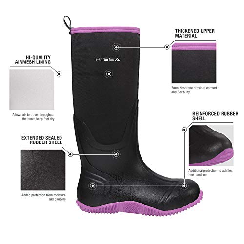 Waterproof Insulated Rubber Neoprene Knee High Work Boots H419