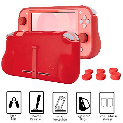 Switch Lite Accessories Bundle - Case & Screen Protector, USB Cable, Games Holder, Grip Case, Headphones, Thumb-Grip Pack (Turquoise Blue) F367