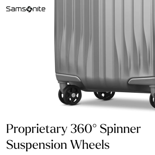 Silver Shimmer 19" Lightweight Hardside Carry-On Luggage E8684