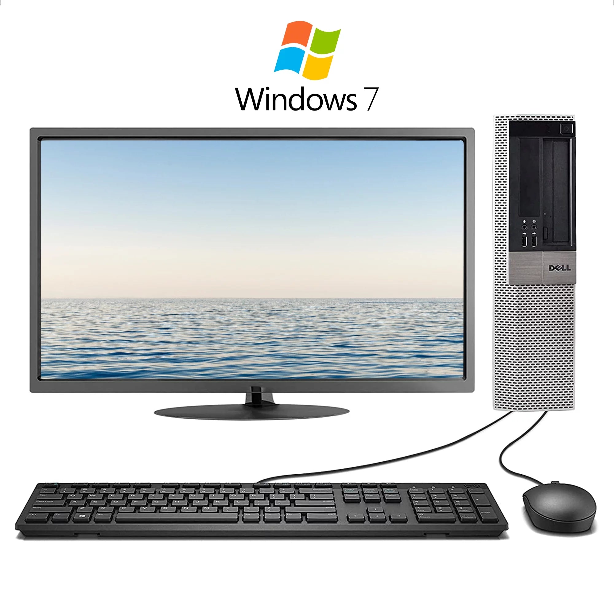 Desktop Computer Tower i5 Dual Core 3.40 Ghz 16GB DDR3 RAM 2TB Hard Drive Windows 10 Pro 64 Bit with 17" LCD Monitor D403
