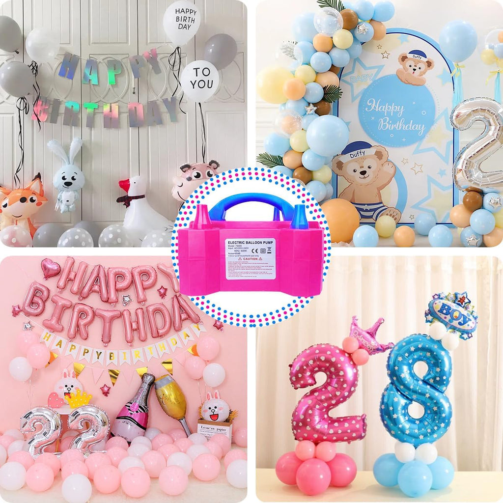 Portable 2 Modes Electric Balloon Pump with 14 Balloon Arch Kits G144339