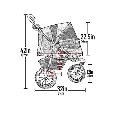No-Zip Pet Stroller with Gel-Filled Tires R3499