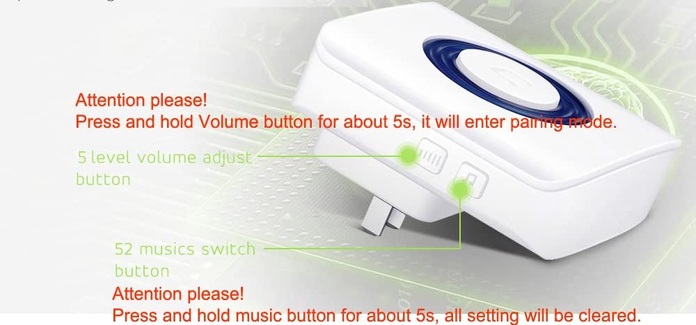 Wireless Motion Sensor Alert Alarm with 3 Receiver and 2 Monitor Motion J330823