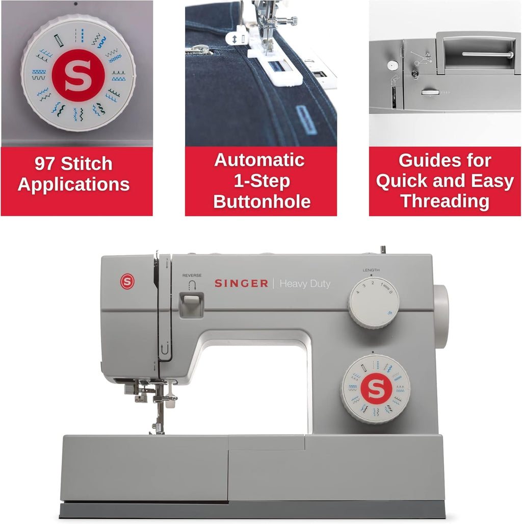 Heavy Duty Sewing Machine, Presser Foot Kit, Steam Iron M7193