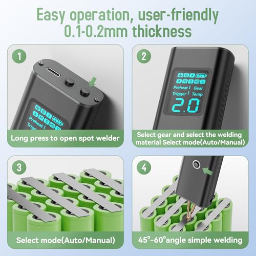 Handheld Spot Welder with LCD Screen H424