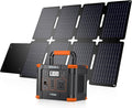 Portable Power Station 300W (Peak 600W) with 80W Foldable Solar Panel, 288Wh Solar Generator, 110V Pure Sine Wave AC Outlet Backup Lithium Battery U241