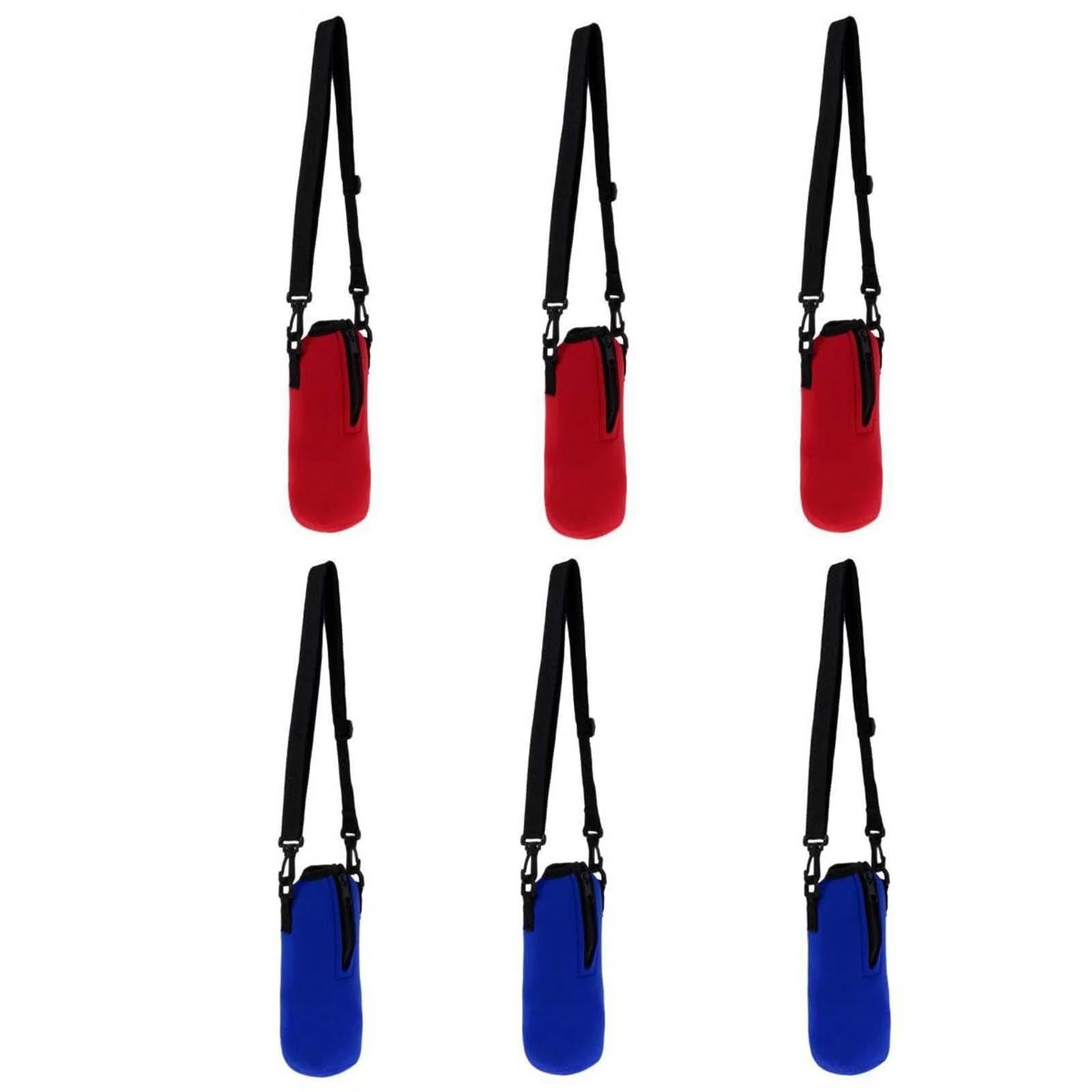 Neoprene 750ml Water Bottle Holder Insulated Carrier Bag with Adjustable Straps A48953