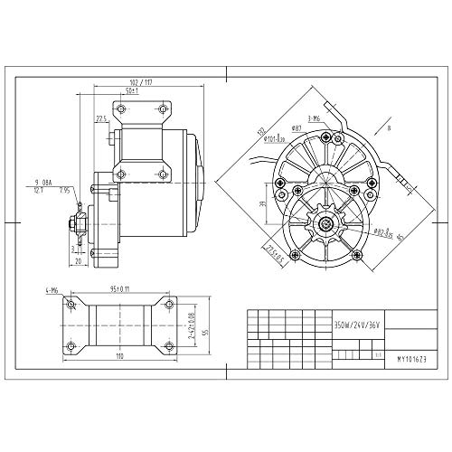 24V 350W Electric Bicycle Motor Kit C622