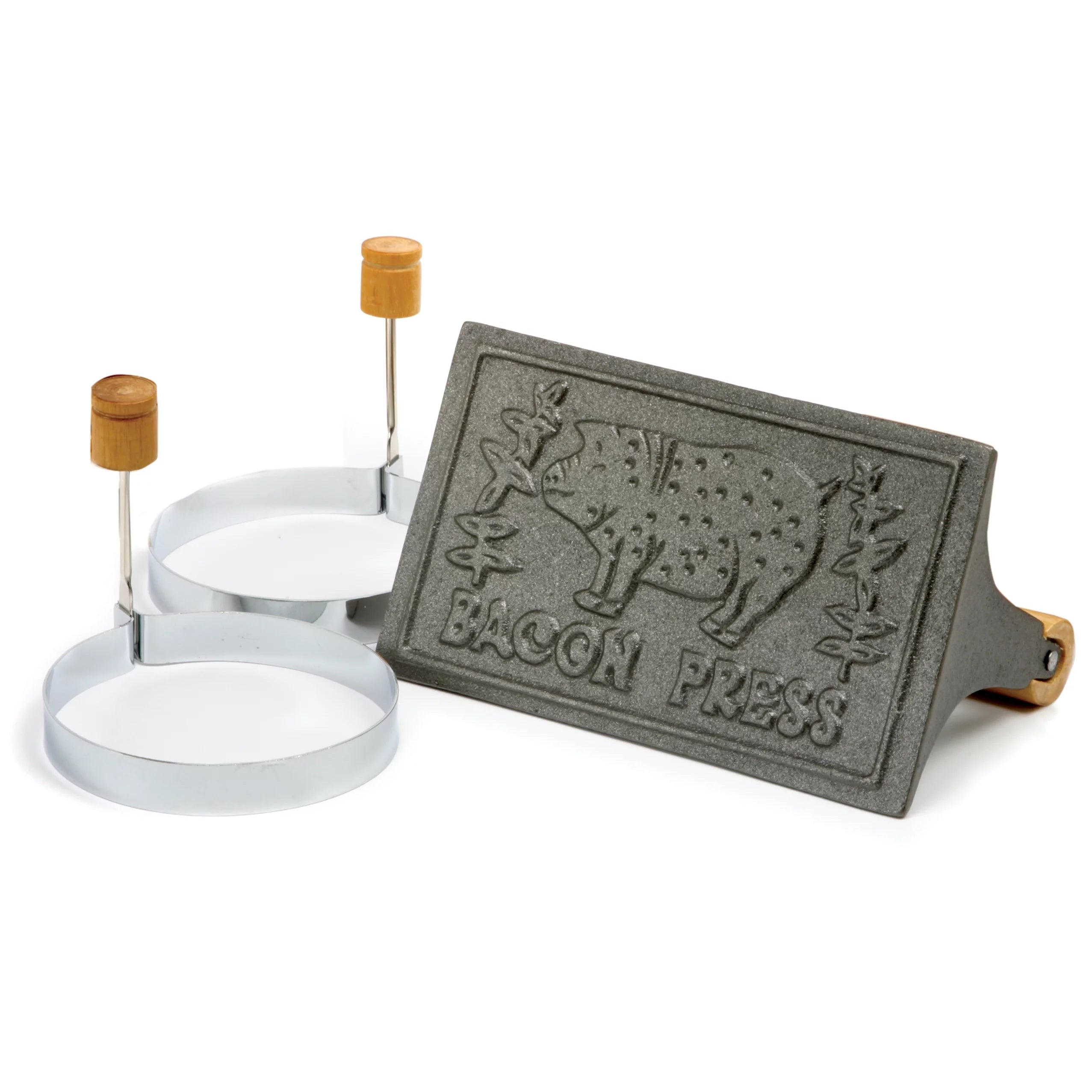 2 Pieces Bacon Press and Egg Ring Set X651027