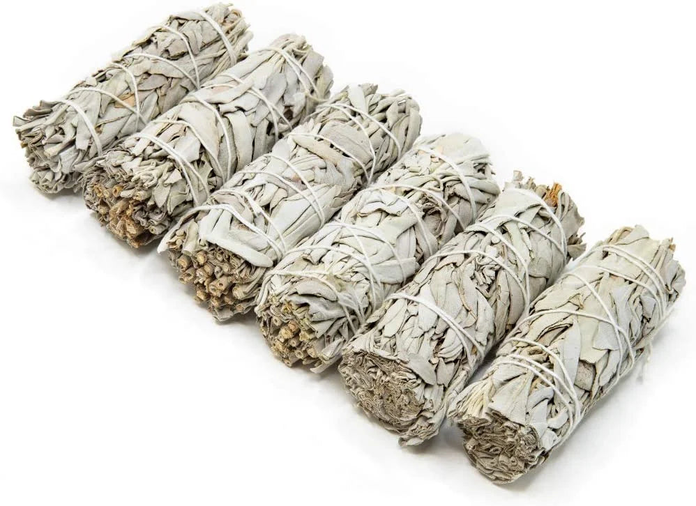 White Sage Bundles 6 Pack 4 inch V745