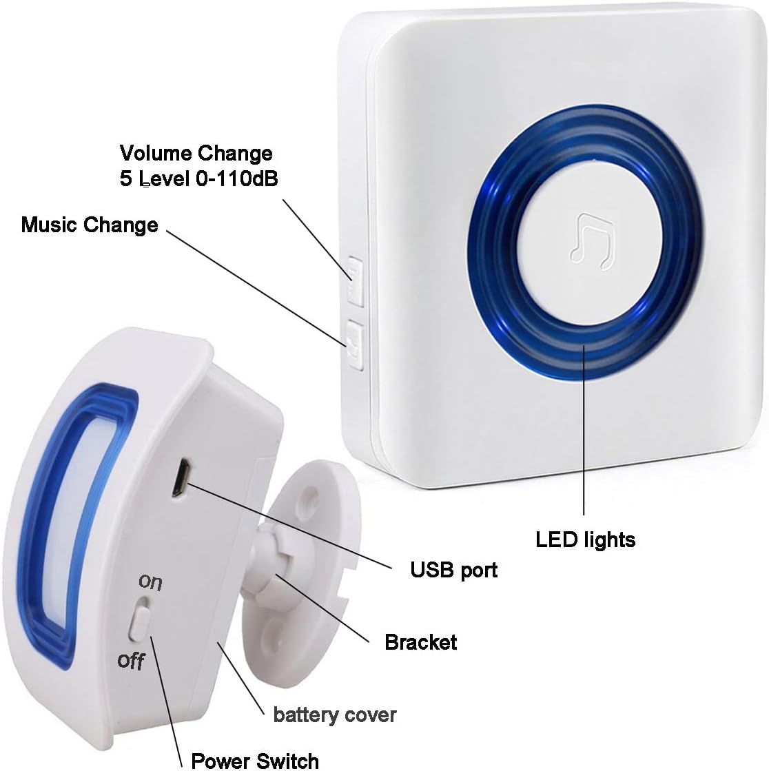 Wireless Motion Sensor Alert Alarm with 3 Receiver and 2 Monitor Motion J330823