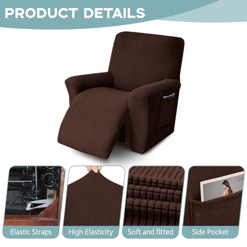 Light Grey Recliner Chair Cover Furniture Protector Q60089