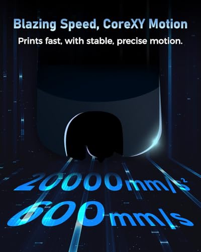 3D Printer, CoreXY High-Speed Printer with Auto Leveling, Direct Drive Extruder, 220×220×220mm Build Volume O7622
