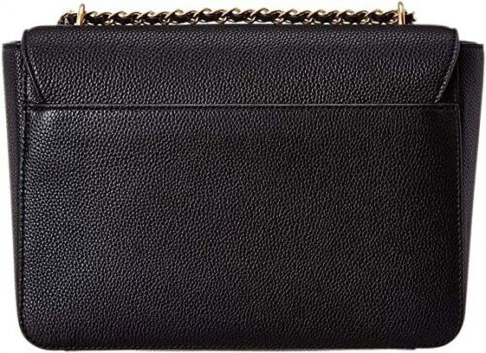 Black Leather Large Adjustable Shoulder Bag O364