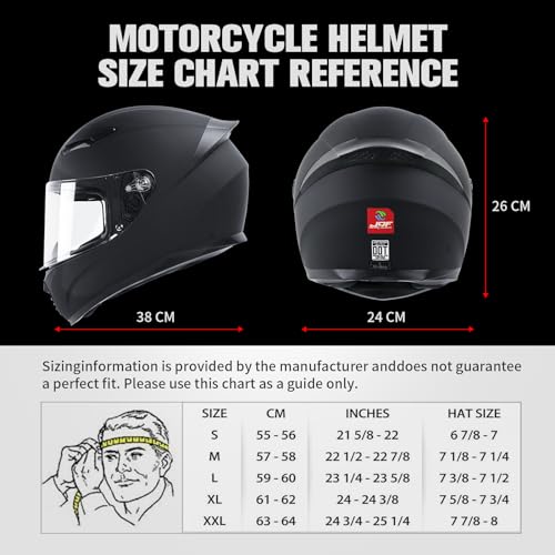 Full Face Motorcycle Helmet with Visor Y833564