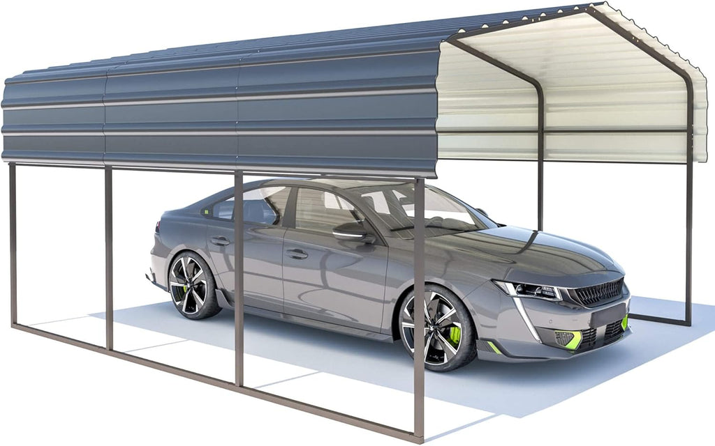 12 x 20 ft Carport with Galvanized Steel Roof R566369