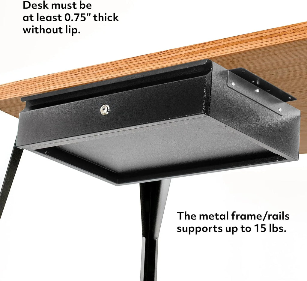 Steel Under Desk Drawer With Lock And Keys N91968