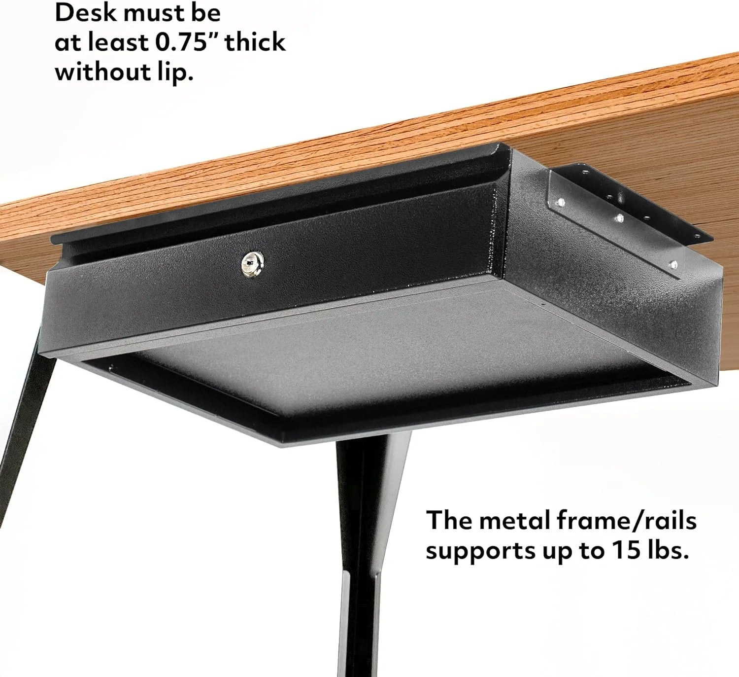 Steel Under Desk Drawer With Lock And Keys N91968