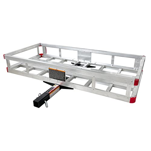 Aluminum Cargo Carrier with High Side Rails, 500-lb Load Capacity, Grey, 49" x 22.5" S4919