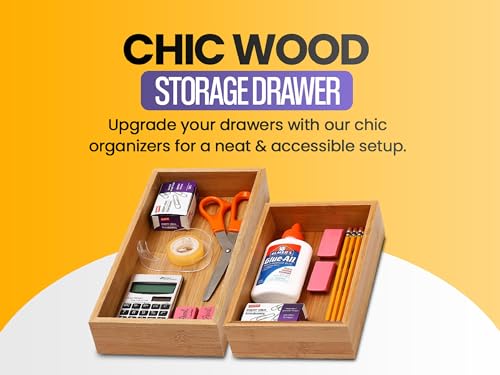 3x9x2 Natural Drawer Organizer Storage Box S2809