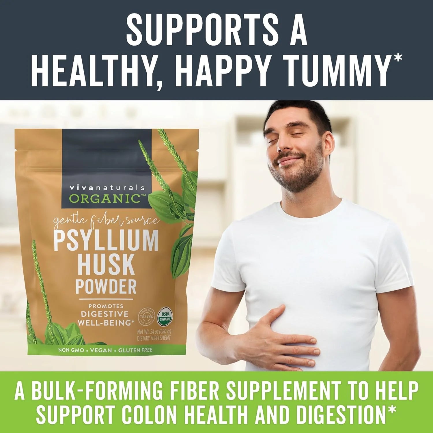 Organic Psyllium Husk Powder (1.5 lbs) Y71564