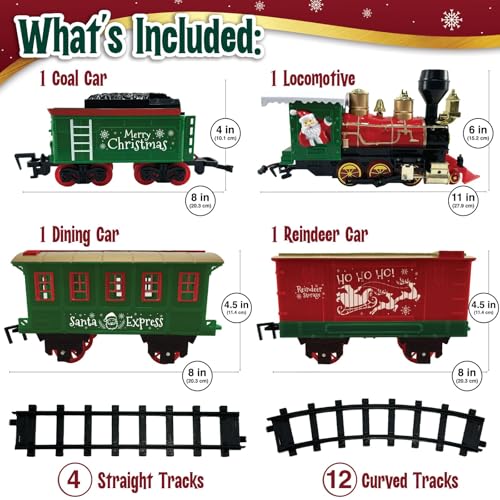 Electric Train Set with Lights, Music, Smoke F8794
