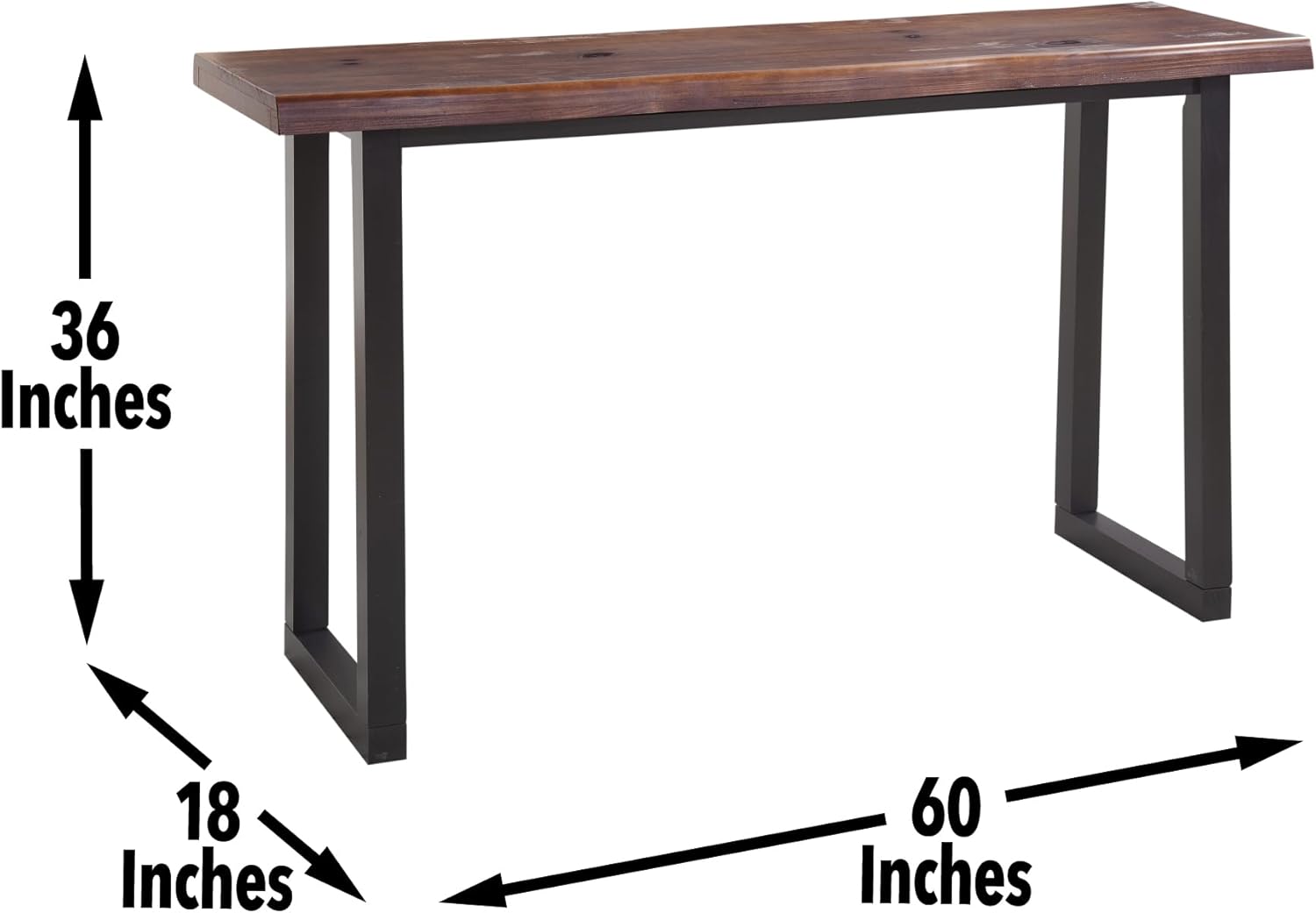 Brown Live Edge Bar Table F62724