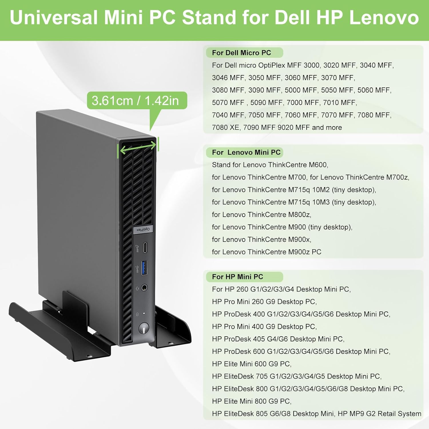 Adjustable Vertical Desk Stand for Mini PC L312737