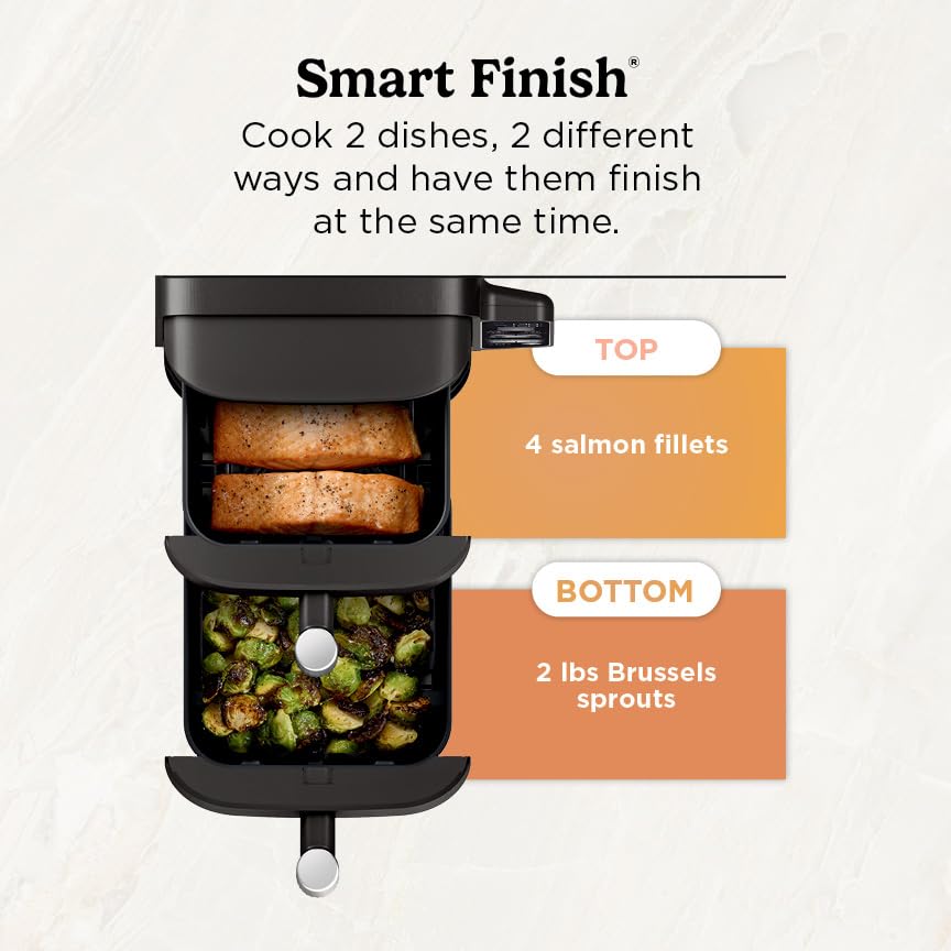 Black 8 QT 2-Basket Air Fryer X5734