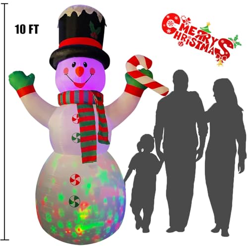 10 Ft Inflatable Christmas Snowman with Candy Decoration M92356