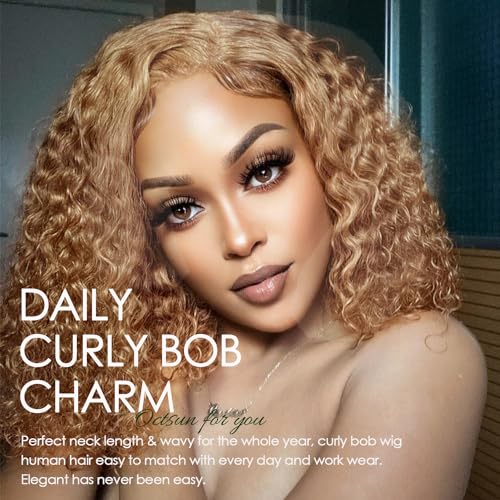 13x4 Lace Front Human Hair Curly Wig B716251