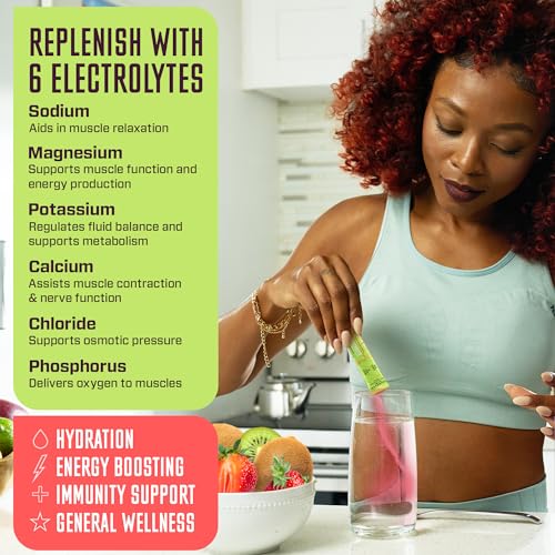 Electrolytes Powder Packets Refreshing Watermelon 20 Pack Hydration Powder M907