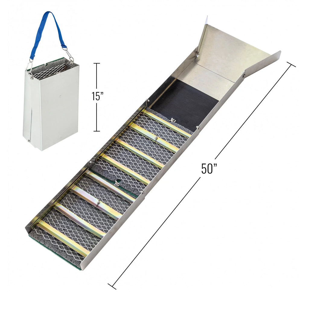 Aluminum Folding Sluice Box and Backpack for Gold Prospecting W558