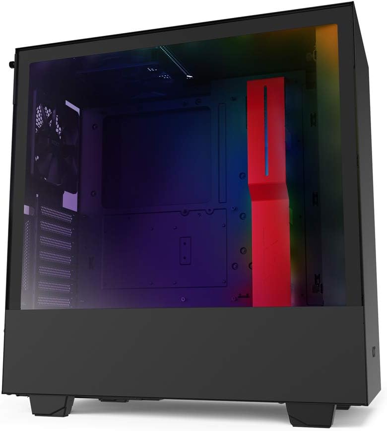 Compact ATX Mid-Tower PC Gaming Case with Tempered Glass Side Panel - White/Black J528249