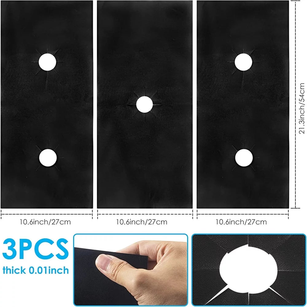 3pcs Gas Range Stove Top Burner Protectors K321