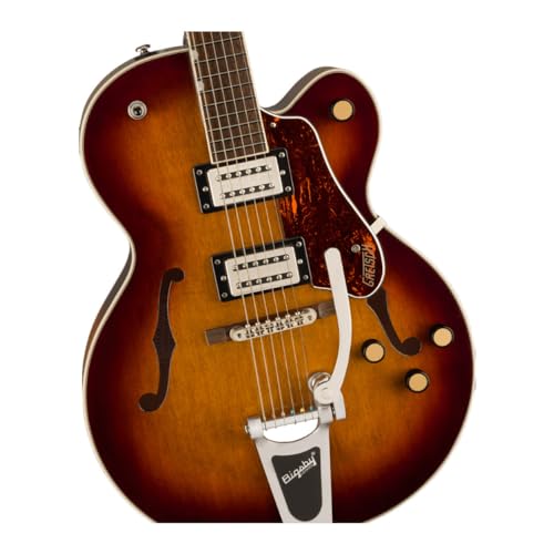 Havana Burst Hollowbody Electric Guitar with Bigsby S295