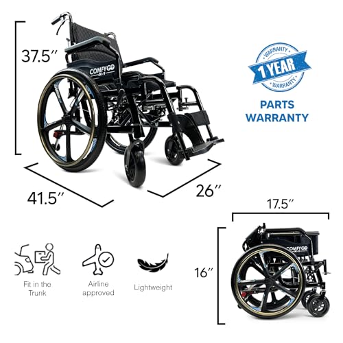 Black Self Propelled Wheelchair 17.5" Seat Width T87360
