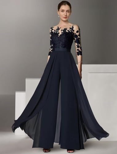 Lace Appliques Chiffon Jumpsuit Z767643