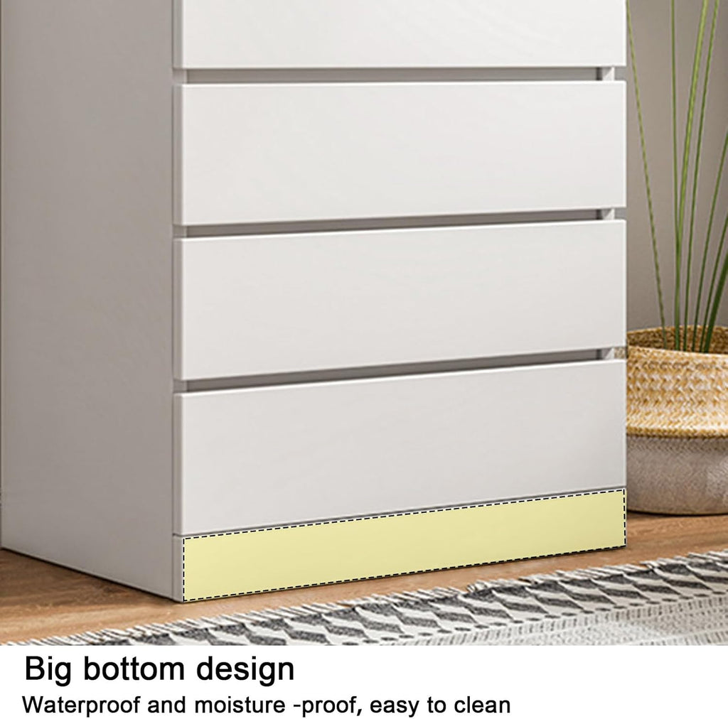 White 6 Drawer Tall Wood Dresser Z13496