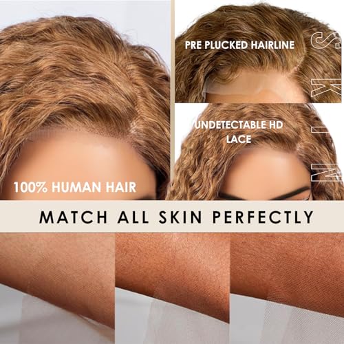 13x4 Lace Front Human Hair Curly Wig B716251