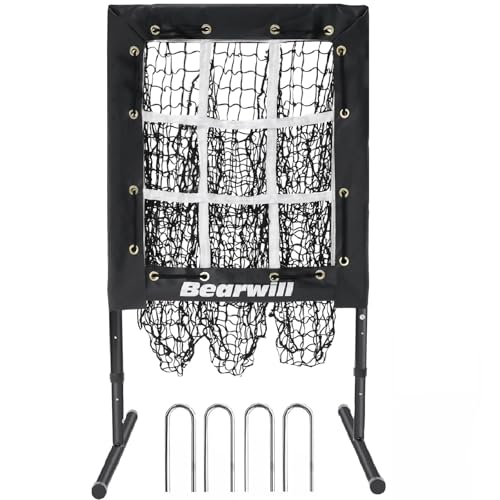 9 Hole Baseball Softball Pitching Net with Strike Zone B38526