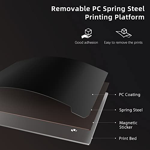 3D Printer with CR Touch Auto Leveling PC Spring Steel Platform 8.66x8.66x9.84 inch R703681