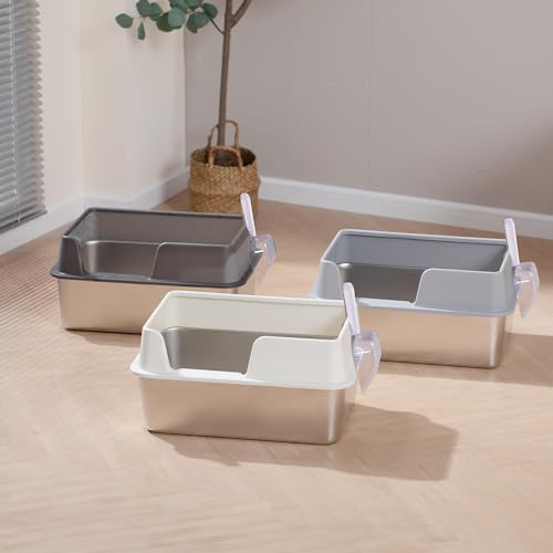 Stainless Steel Large Cat Litter Box with Scoop O20069