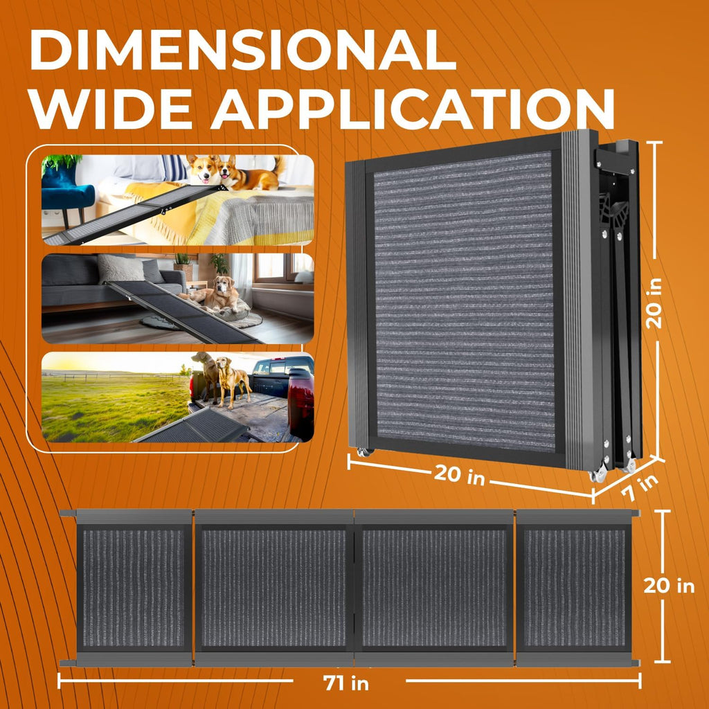 71" Foldable Non-Slip Dog Car Ramp K9384