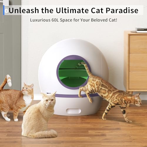 Self Cleaning Automatic Cat Litter Box 60L White T67881