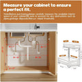 2-Pack 2-Tier L Shape Pull Out Cabinet Organizer With Round Tube Slide Rails, White S64866